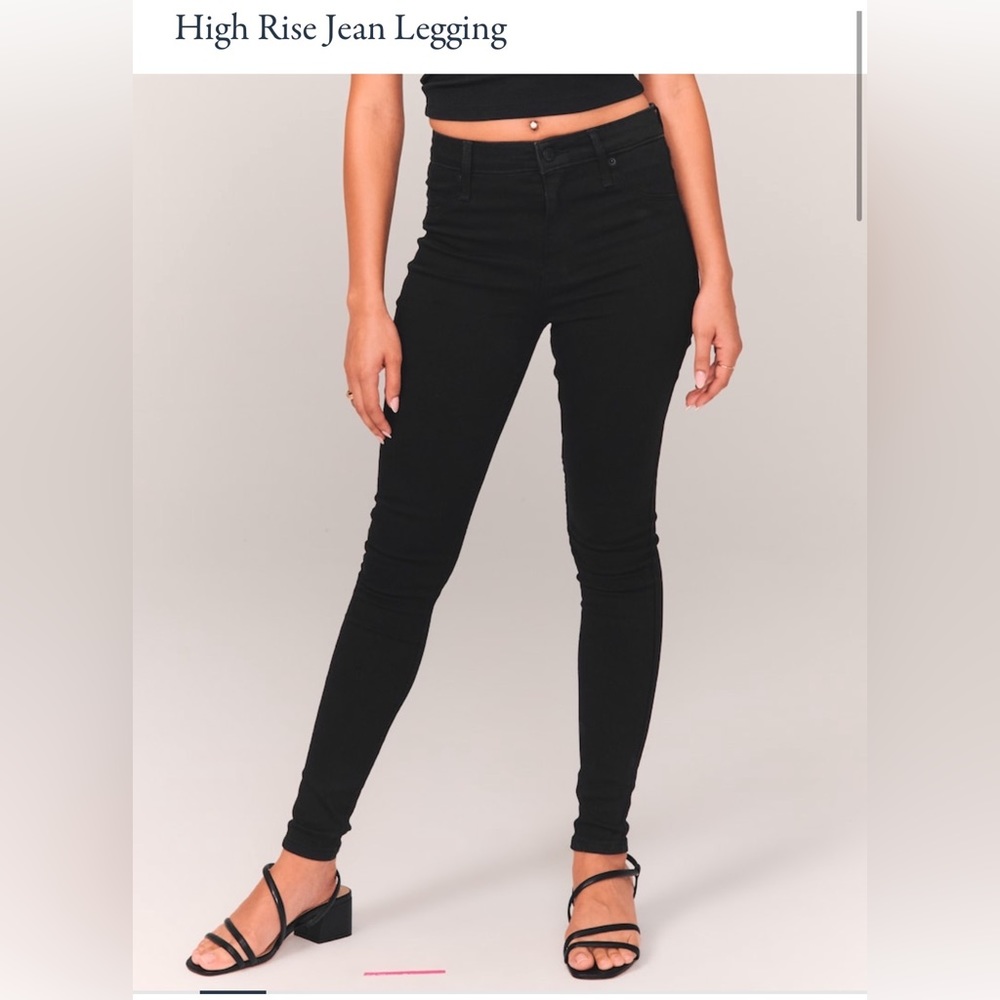 Abercrombie & Fitch the Jean Legging High Rise. Black 27 S.